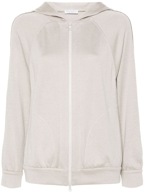 Monili chain-detail hoodie